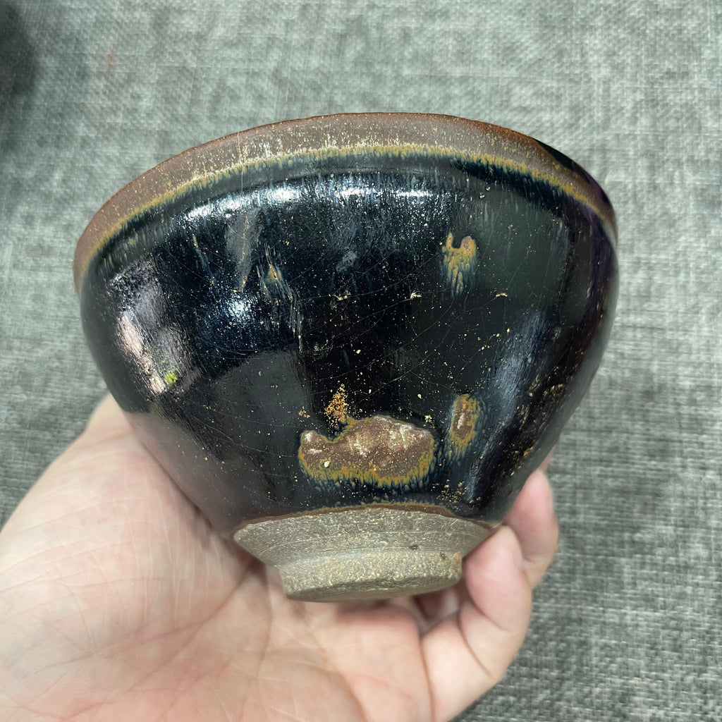 Song Dynasty black-glazed tea set, restored with high-quality lacquer polishing technique
