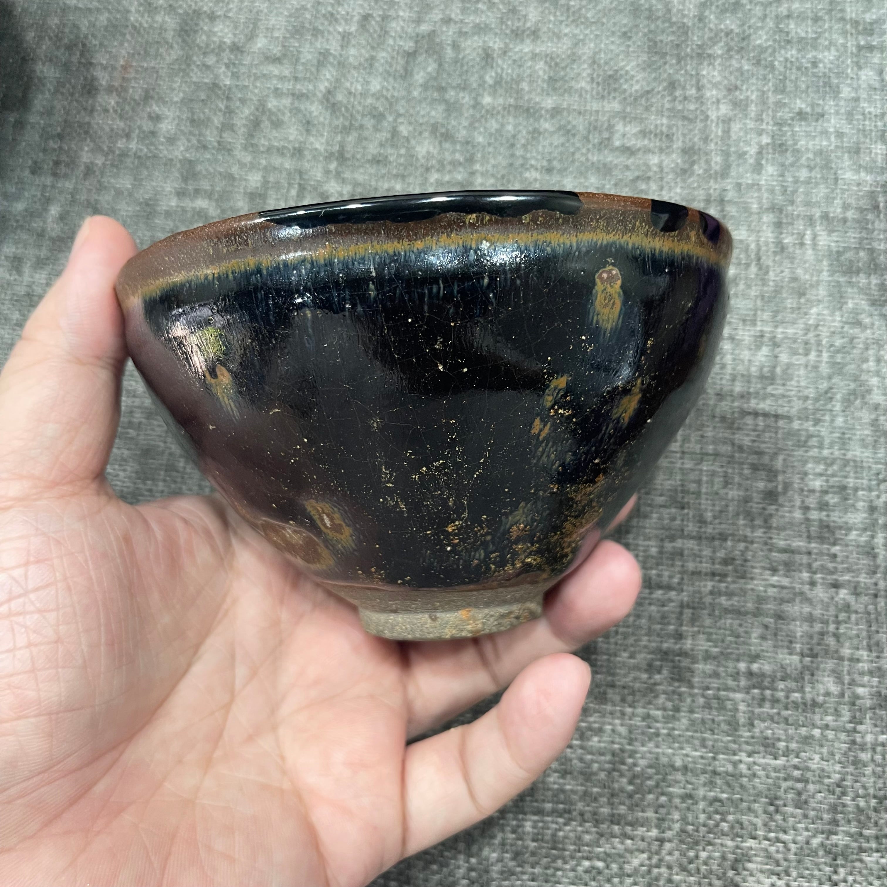 Song Dynasty black-glazed tea set, restored with high-quality lacquer polishing technique