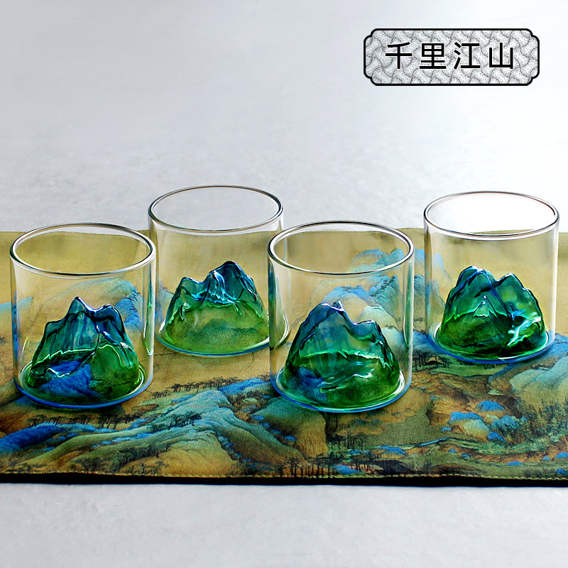 Qianli Jiangshan Tu Table Flag Tea Art Tablecloth Tea Ceremony Accessories