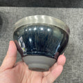 Yinhao tea set, tin-plated rim, Jianzhan teacup