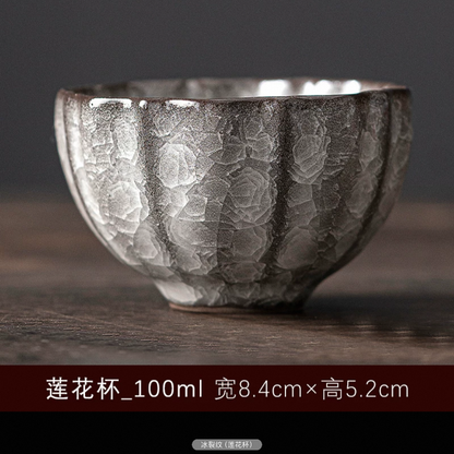 Longquan Celadon Ge Kiln Black Ice Crack Tea Cup and Tea Bowl