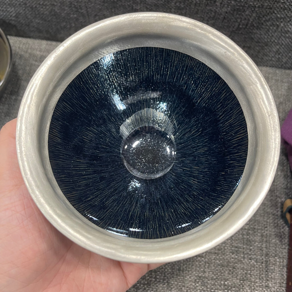 Yinhao tea set, tin-plated rim, Jianzhan teacup