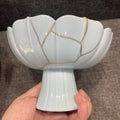 Chinese antique restoration, gold-plated fruit plate