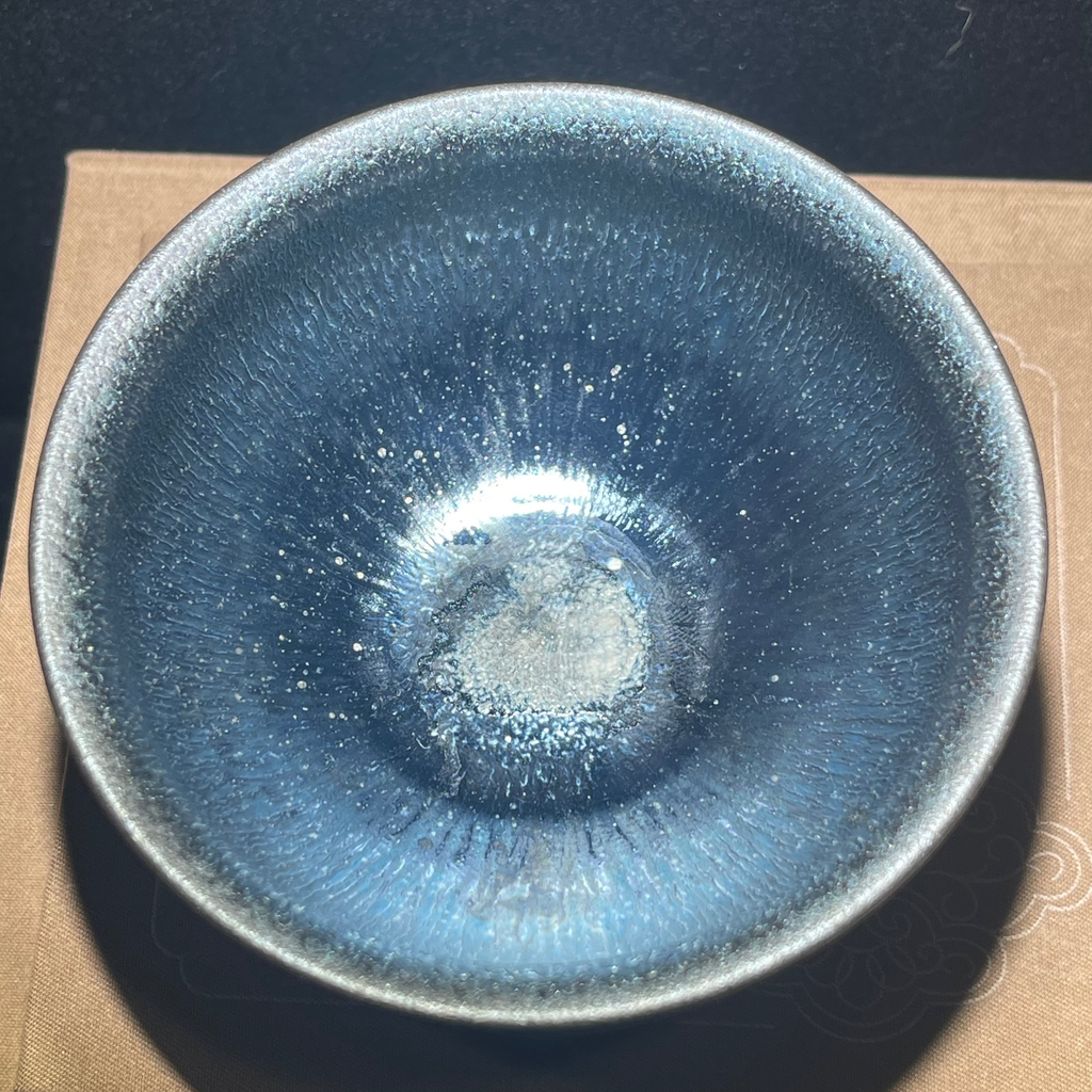 Lanmao Starry Sky Jianzhan teacup, a custom collaboration by Qian and Master Chen