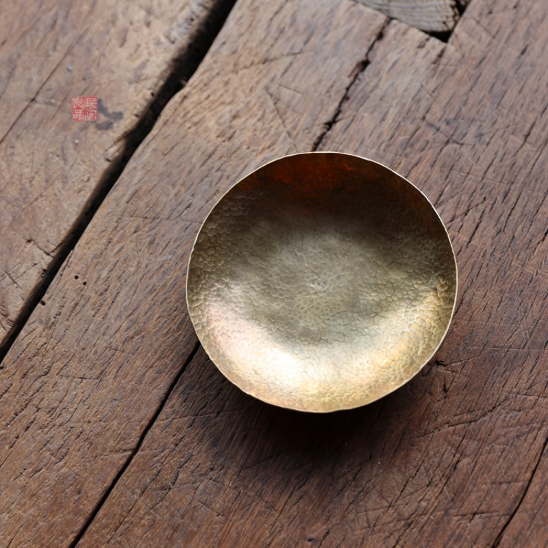 Bronze disc handmade tea tray