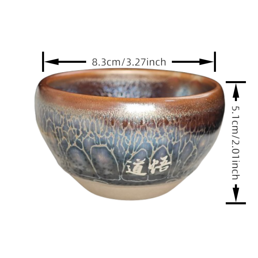 Build a cup with gold and silver inlay.