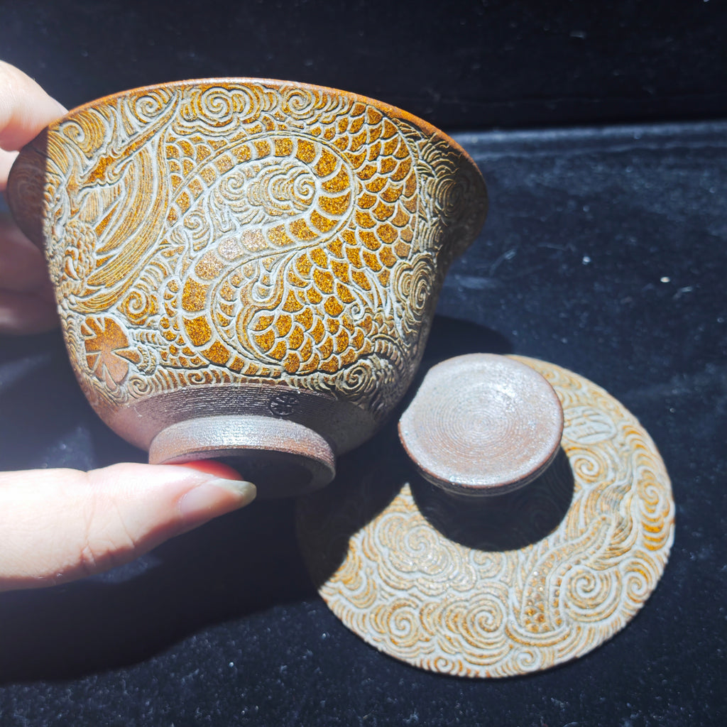 Only when fully staffed can we make the bowls, with dragon patterns carved on them