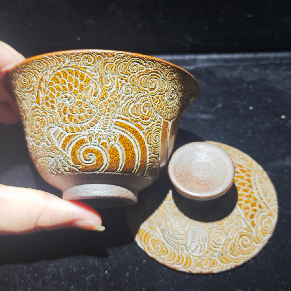 Only when fully staffed can we make the bowls, with dragon patterns carved on them