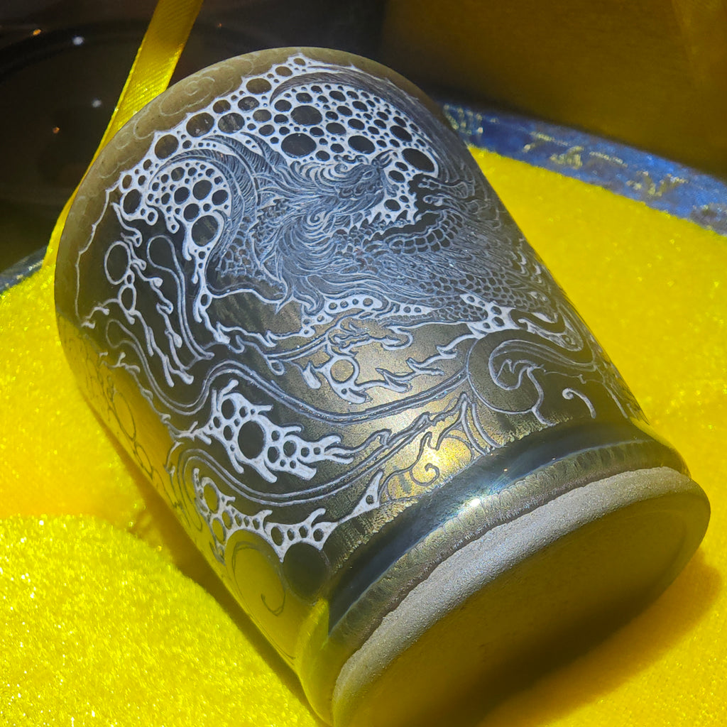 Golden Phoenix, Jianzhan tea cup pattern carving