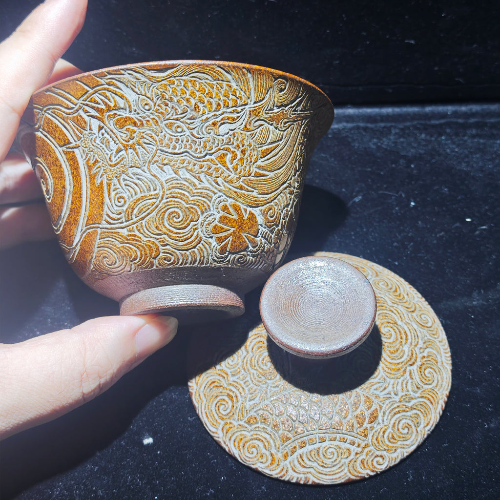 Only when fully staffed can we make the bowls, with dragon patterns carved on them