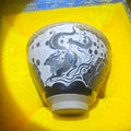 Three-tailed Fox, Yabian Jianzhan Carved Tea Cup