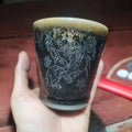 Carriage horses and rabbits, zodiac Jianzhan cola cup carving